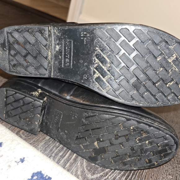 Hunter Tall Quilted Gloss Boot; Black sz 9 US - Picture 2 of 7